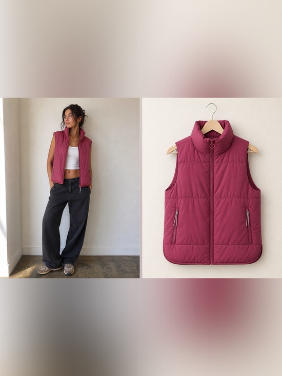 Vuori Jackets & Blazers - Vuori Canyon Insulated Vest Cerise red brown NWT Size M Lightweight Puffer